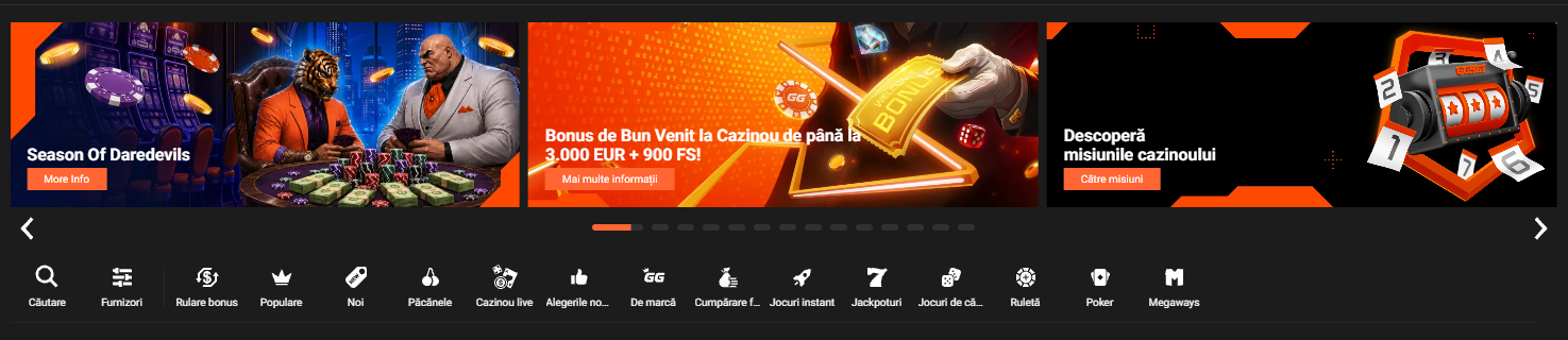 6. GG bet – captură de ecran și ofertă